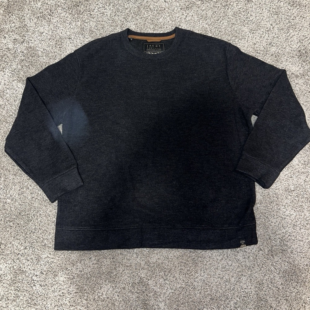 Jachs New York Mens Pullover Long Sleeve Sweater Crew Neck ‎ XXL Dark Gray